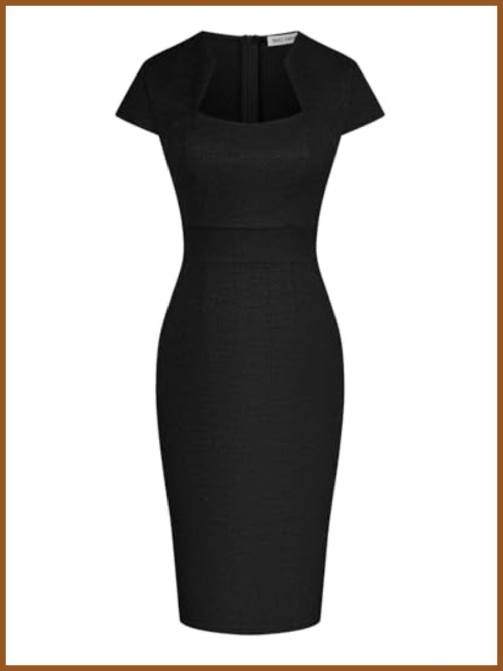 Tweed Pencil Dress Cap Sleeve Bodycon Midi Work Business Office